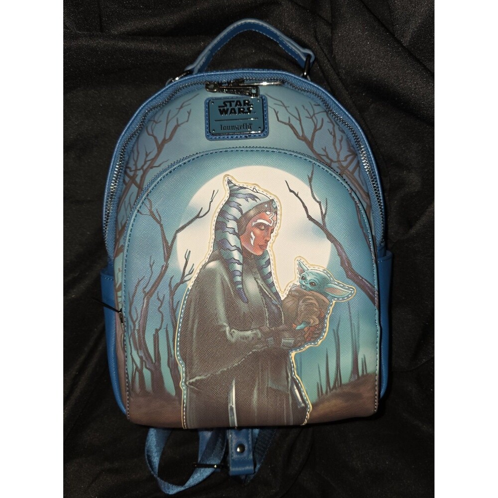 NWOT Disney Star wars Ashoka & baby Yoda grogu the child mini backpack bookbag !